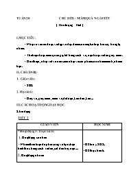 Giáo án Mĩ thuật 2 - Tuần 20-23