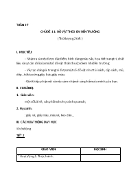 Giáo án Mĩ thuật 2 - Tuần 27-30, Chủ đề 11: Đ