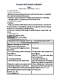 Giáo án môn Toán 2 - Tuần 21 - Trường Tiểu họ