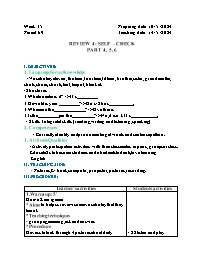 Giáo án Tiếng Anh 2 - Period 69, Review 4: Se