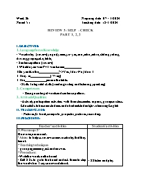 Giáo án Tiếng Anh 2 - Week 26 - Năm học 2023-