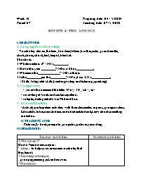 Giáo án Tiếng Anh 2 - Week 34 - Năm học 2023-