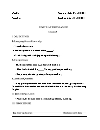 Giáo án Tiếng Anh 2 - Week 6 - Năm học 2023-2