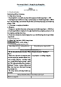Giáo án Toán 2 - Tuần 11 - Trường Tiểu học Hư