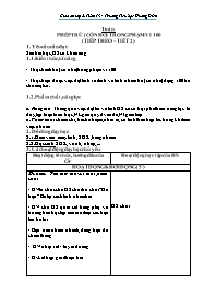 Giáo án Toán 2 - Tuần 13 - Trường Tiểu học Hư