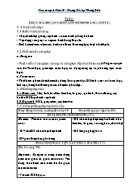 Giáo án Toán 2 - Tuần 16 - Trường Tiểu học Hư