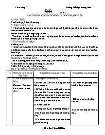 Giáo án Toán 2 - Tuần 3 - Phạm Thị Liễu