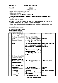 Giáo án Toán Lớp 2 - Tuần 13 - Phạm Thị Liễu