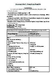 Giáo án Toán Lớp 2 - Tuần 13 - Trường Tiểu họ