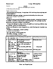 Giáo án Toán Lớp 2 - Tuần 5 - Phạm Thị Liễu
