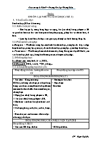 Giáo án Toán Lớp 2 - Tuần 9 - Trường Tiểu học