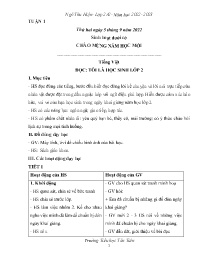 Giáo án Toán + Tiếng Việt 2 - Tuần 1 - Năm họ