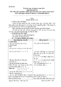 Giáo án Toán + Tiếng Việt 2 - Tuần 19 - Năm h