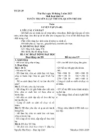 Giáo án Toán + Tiếng Việt 2 - Tuần 25 - Năm h
