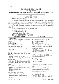 Giáo án Toán + Tiếng Việt 2 - Tuần 31 - Năm h