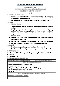 Giáo án Tự nhiên xã hội 2 - Tuần 21, Bài: Thự