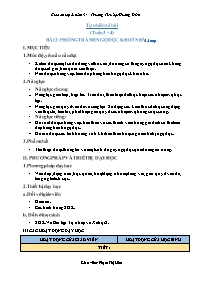 Giáo án Tự nhiên xã hội 2 - Tuần 3+4, Bài 3: 