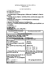 Kế hoạch bài dạy các môn Khối 2 - Tuần 4