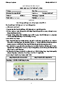 KHBD GDTC lớp 2 năm học 2026-2027 - Tuần 25 (