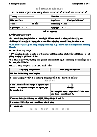 KHBD Toán lớp 2 năm học 2026-2027 - Tuần 11 (