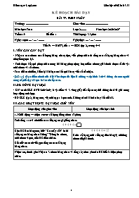 KHBD Toán lớp 2 năm học 2026-2027 - Tuần 19 (
