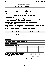 KHBD Toán lớp 2 năm học 2026-2027 - Tuần 23 (