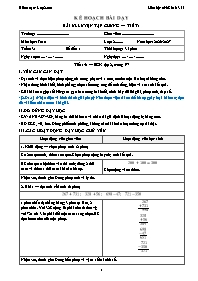 KHBD Toán lớp 2 năm học 2026-2027 - Tuần 31 (