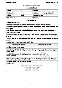 KHBD Toán lớp 2 năm học 2026-2027 - Tuần 9 (T
