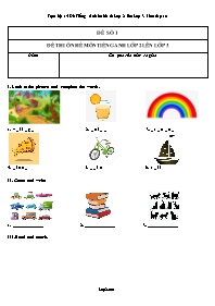 Trọn bộ 14 Đề Tiếng Anh ôn hè từ Lớp 2 lên Lớ